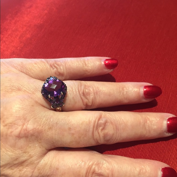 Sterling Silver Amethyst Ring - Picture 6 of 7